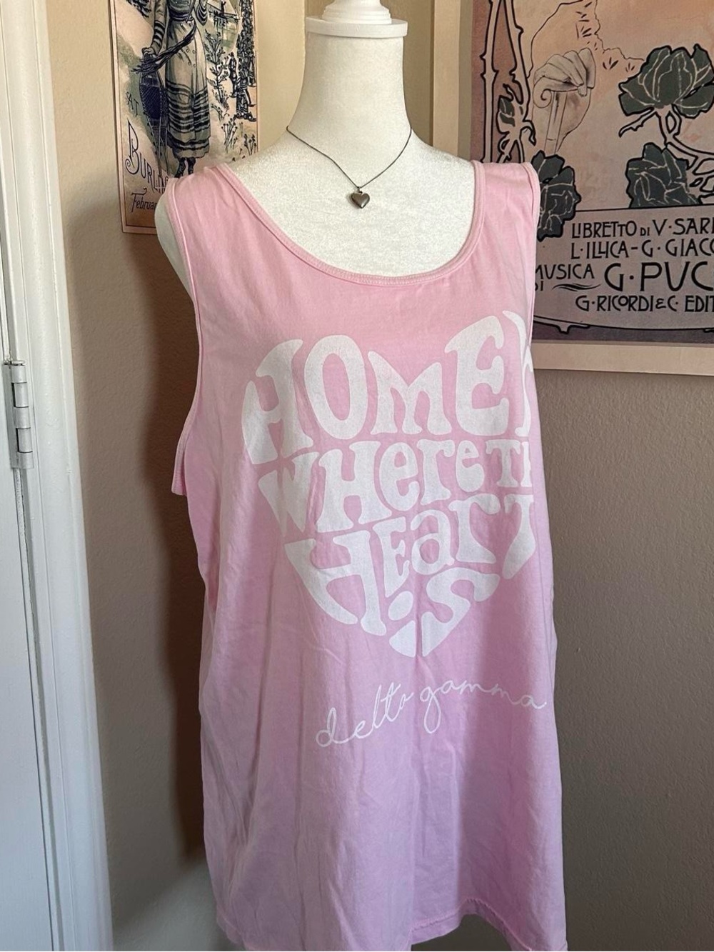 Delta Gamma "Home Is Where the Heart Is" 2023 Bid Day Tank Top